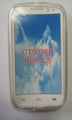 Силиконов гръб S-Line за Alcatel One Touch Pop C5 Бял